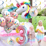 Unicorn Balloons Birthday Party Decorations for Girls 3rd Party - Party Decor City