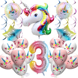 Unicorn Balloons Birthday Party Decorations for Girls 3rd Party - Party Decor City