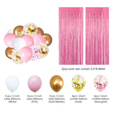 64PCS Birthday Decorations, Rose Pink Gold Balloons Set - Party Decor City