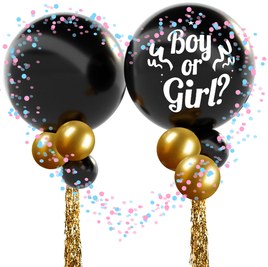 Gender Reveal Balloon, 36 Boy or Girl Balloons with Blue and Pink Confetti  Decorations, Baby Gender Reveal Party Supplies Kit for Baby Shower, Gender