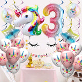 Unicorn Balloons Birthday Party Decorations for Girls 3rd Party - Party Decor City